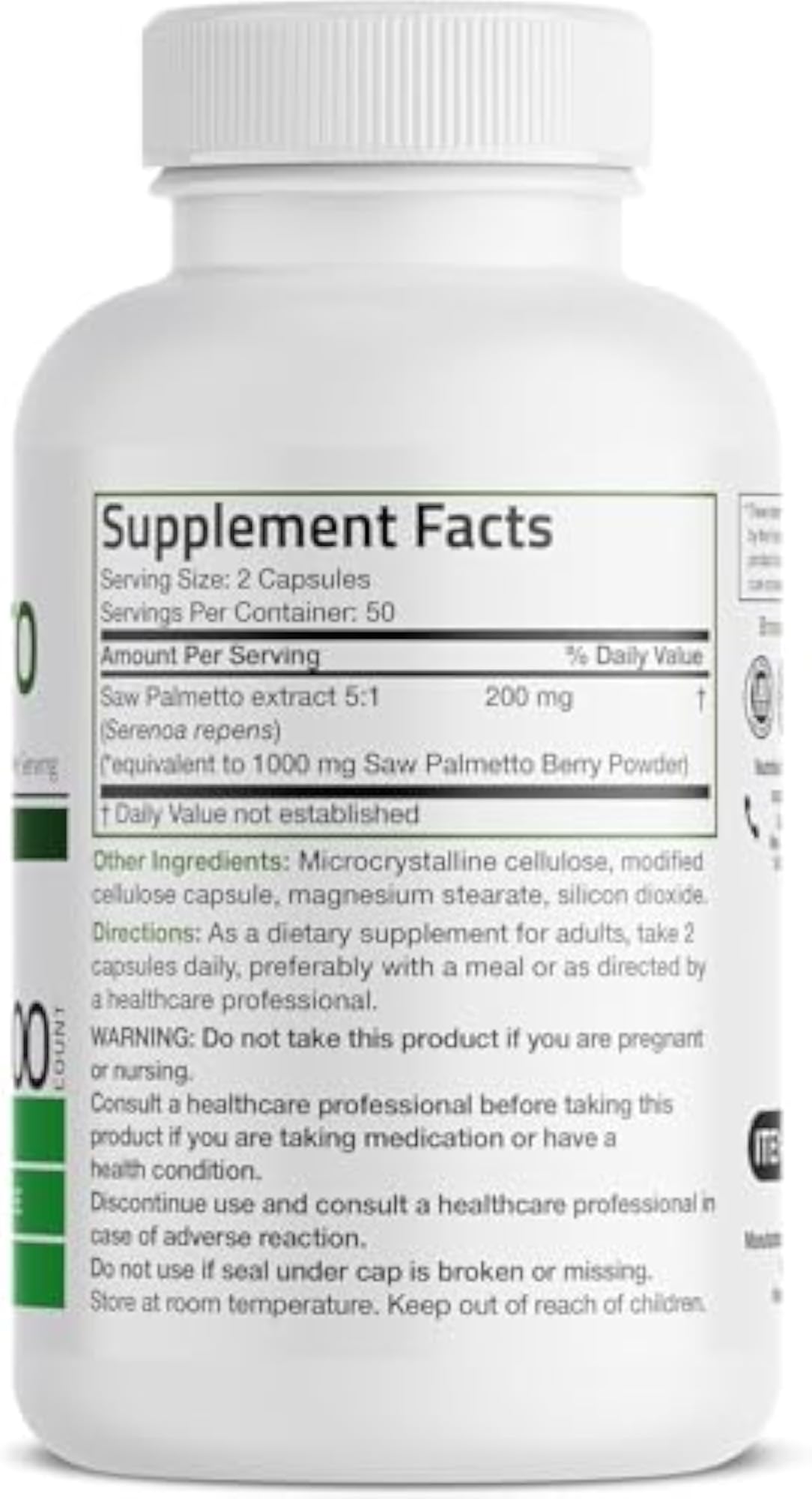 Saw Palmetto Extra Strength, 100 Vegetarian Capsules