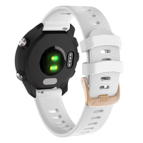 Cierre de acero oro rosa en correa de 20mm para Garmin Forerunner y Venu 2 Plus 5