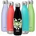 MIRA Insulated Reusable Water Bottle | Stainless Steel Vacuum Insulated Cola Shape Thermos Flask | Keeps Water Stay Cold for 24 Hours, Hot for 12 Hours | BPA-Free Cap | Plumeria | 17 oz