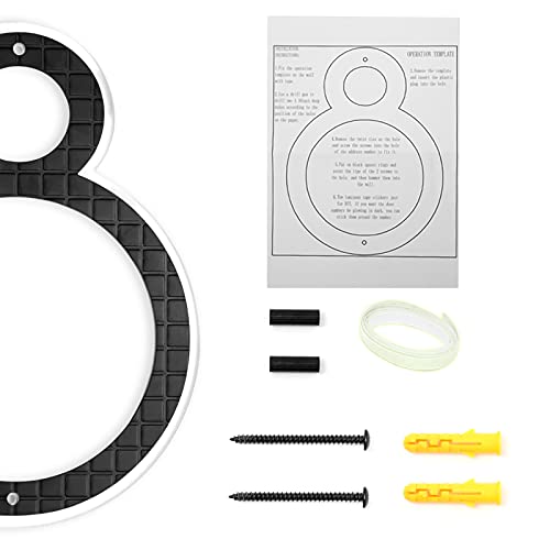 Rojwei 6 Inch Floating Black Large Modern House Numbers, Address Numbers For Houses, Clear Acrylic Metal Door Numbers Can Make Luminous Effect Through Diy (One) #TOP3