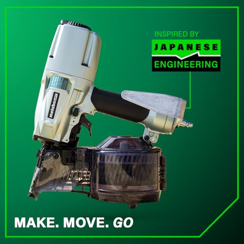 Metabo HPT Siding/Light Framing Coil Nailer, Pro-Preferred Pneumatic Power Nailers for Versatile Siding and Framing Tasks, Tool For 16° Wire 1-3/4"-3" and 15° Plastic to 1-3/4" - 2/14" Nails, NV75A5 thumbnail 13