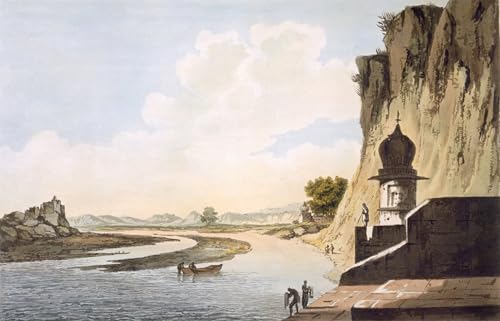 Murale tableaux toile une vue du Gaut à Etawa par William Hodges - Poster décoration 60x90cm