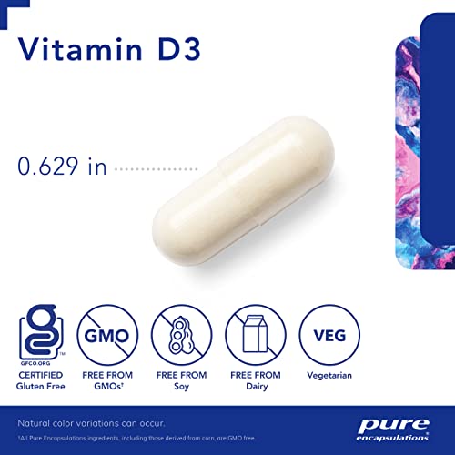 Pure Encapsulations Vitamin D3 250 Mcg (10,000 Iu) | Supplement To Support Bone, Joint, Breast, Heart, Colon And Immune Health* | 120 Capsules #TOP2
