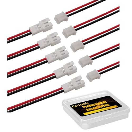 Cecicebb 10pcs Tiny Whoop JST-PH 2.0 Male and Female Connector Cable 80mm Wire Cables for Battery JJRC H36 H67 Blade Inductrix E010 E013