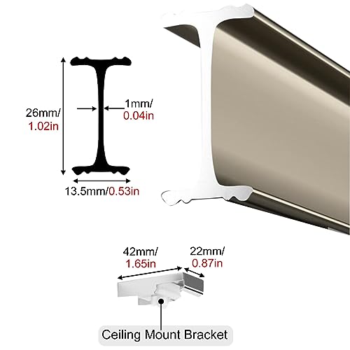 Rail flexible de 3m pliable et simple pour montage au plafond