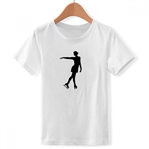 T-Shirt d'hiver féminin de patinage blanc XXXL multicolore pour garçon