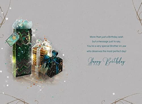 Cherry Orchard Artistic Brother-In-Law "Happy Birthday" Greeting Card - From The Grayson Range - Wonderful Day - Gold Foil Finish