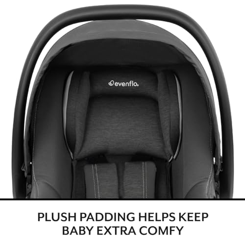Evenflo Revolve180 LiteMax NXT Rotating Rear-Facing Lightweight Preemie and Infant Car Seat 3-30lbs with Green & Gentle. Easy Install with Base (Anchor Gray) by Evenflo - Image 4