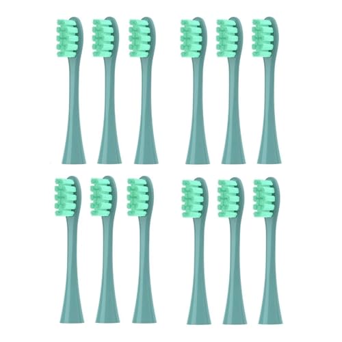 12 �s�[�X/�Z�b�g�\�j�b�N�d�����u���V�����u���V�w�b�h Oclean X/X PRO/Z1/F1/One/Air 2/SE �уm�Y���ƌ݊�������(12pcs green)