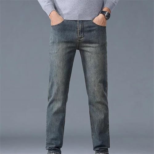 Men's Business Casual Jeans – Stretch Retro Washed Denim Pants, Plus Size Versatile Trousers for Any Occasion2