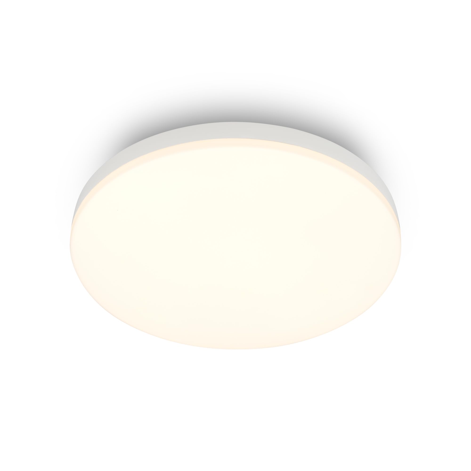 BRILONER - LED Ceiling Light, Warm-White 3000K, 12W Module at 1300lm, Ceiling Lights Living Room, LED Lights for Bedroom, Kitchen Light, Hallway, 22 x 6 cm, White