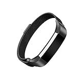 ZOOMELLA Stainless Mesh Milanese Magnetic Loop Watch Band Strap Bracelet for Fitbit Alta Black