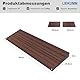LIEKUMM Aluminium Türschwellenrampe 5 cm hoch, 1000 kg Tragkraft, Rollstuhlrampe für Zuhause, Treppen und Bordsteine, 80 cm x25.6 cm, kollabierbar, Dunkle Holzmaserung