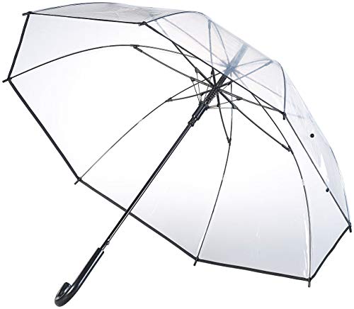 Regenschirm Set Carlo Milano: 2 transparente Schirme mit Stahlgestell