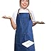 ShyaWorld Delantal Mandil Cocina Trabajo para hombre y mujer con bolsillos delante con cuello ajustable Talla Única Carpintería Barbacoa Hostelería (Vaquero Premium)