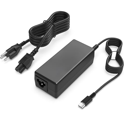 VJYUIJAY 65W USB C Laptop Charger Compatible with ThinkPad Yoga Chromebook Fast Power Supply Adapter