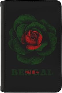 Flowers Bengal Bangladeshi Flag Passport Holder Cover Wallet Case Novelty PU Leather with Card Slot Travel Accessories Protector for Women Men