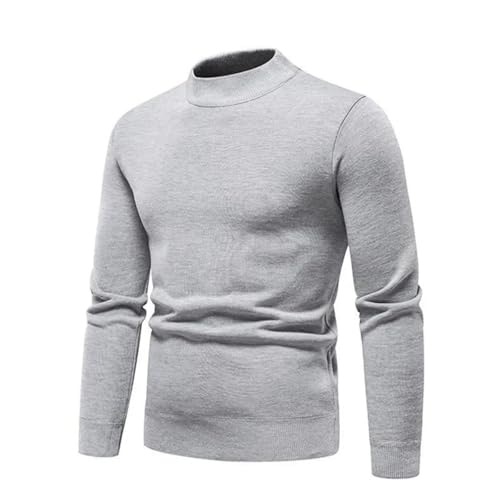 Men's Solid Color Pullover Sweater Warm Round Neck Slim Fit Daily Wear Knitted Top3