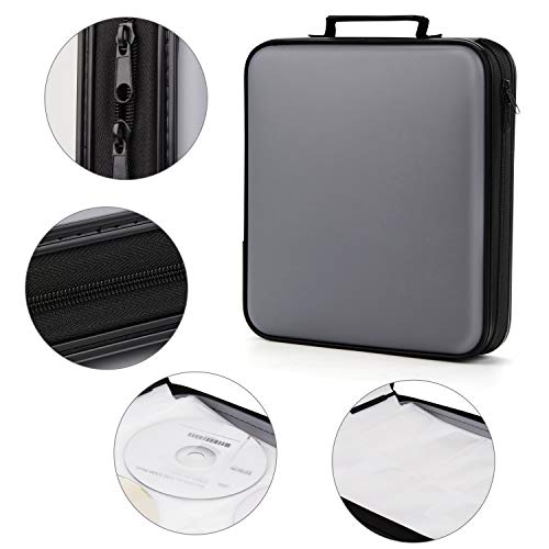 Timcorr Dvd Storage Cd Case Holder: 160 Capacity Cd Sleeves Black Disc Cases Binder For Car - Cd Hard Organizer Box - Large Dvd Wallet For Movie/Music/Game & Portable Cd Book #TOP2