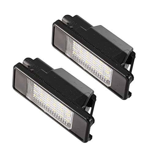 X AUTOHAUX 2pcs LED License Plate Light Car Number Lamp Replacement White Light for Peugeot 207 307 3008