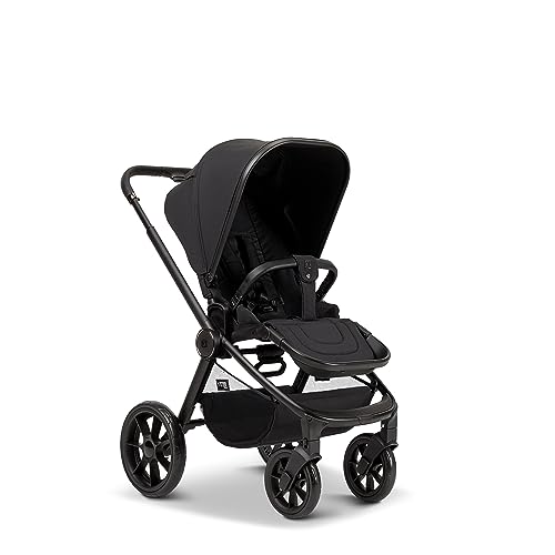 MOON Buggy SPORT, Black/Melange, Sportwagen-Buggy mit Liegefunktion, bis 22kg, UV-Schutz 50+, zusammenklappbar, großer Korb, Kollektion 2024