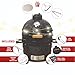 Kamado BONO BBQ Minimo - Keramikgrill Kamado mit 8 Extras - Ø 40cm BBQ Grill mit Zubehör - Schwarzes Smoker Grill, Balkongrill auch auf der Terrasse oder im Garten