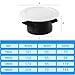 Adjustable Air Vent Cover Round Ceiling or Wall Mounted Plastic Ventilation Cover for Bathroom Extractor Fan Noise Reducing and for Easy to Clean White, ø75/ø100/ø125/ø150（ø75mm - 2pcs）