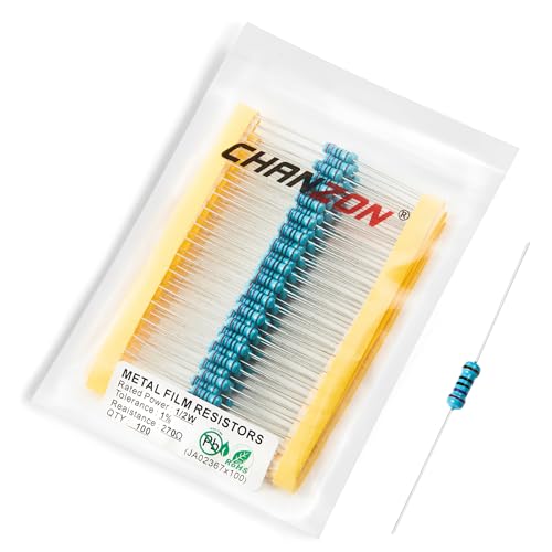 Chanzon 100pcs 1/2W (0.5W) 270 Ω ohm Metal Film Fixed Resistor