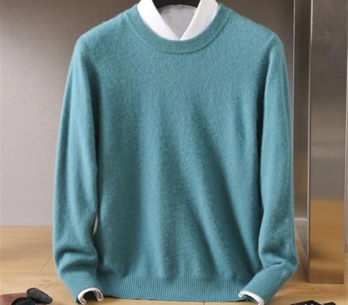 Men's 100% Mink Cashmere Sweater Crewneck Pullover Warm Winter Knit Jumper Long Sleeve Casual Tops3