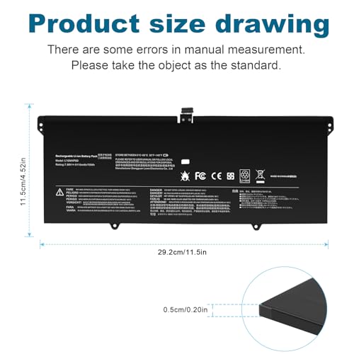 L16C4P61 L16M4P60 Laptop Battery for Lenovo Yoga 920 920-13IKB 920-131KB 920-13IKB-80Y7 80Y8 81TF Ideapad Flex Pro-13IKB Yoga 6 Pro-13IKB 5B10N01565 5B10N17665 SB10W67429 5B10W67249 7.68V-70Wh