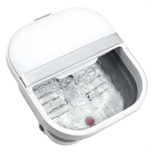 Hidromassageador Dobrável para Pés com Aquecimento Rolos Massageadores Spa Portátil de Imersão e Relaxamento Pedicure em Casa Design Compacto para Autocuidado (110)
