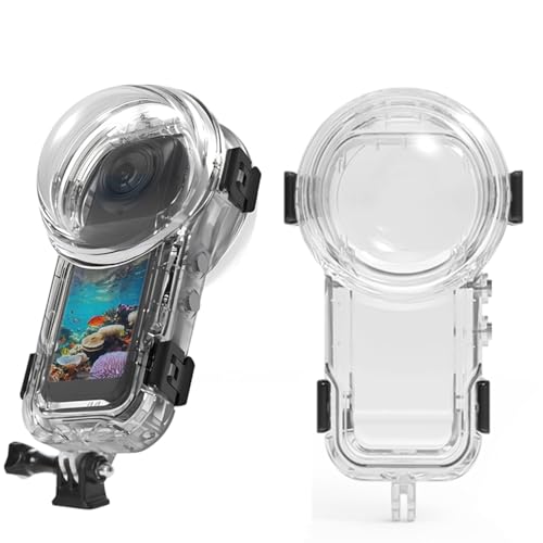 Étui de plongée étanche 60 m pour Insta360 X5, boîtier de plongée sous-marine, étui de protection invisible avec adaptateur de montage accessoires pour caméra de sport X5