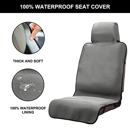 Dreamania Waterproof Seat Cover, Upgraded Neoprene Sweat Carseat Protector, Perfect For Universal Anti-Slip Car Truck Suv Seat, Ideal For Surfing Yoga Gym Workout, Gray #TOP1