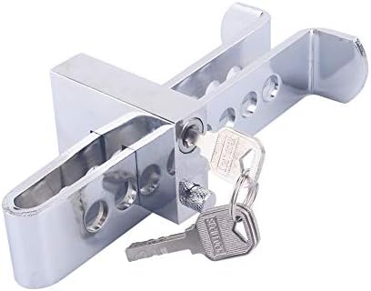 Miniatura 6 de Cerradura de volante de automóvil forjada de acero resistente con núcleo de bloqueo de cobre, cerradura de seguridad antirrobo para automóviles,