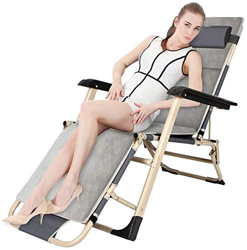 Chaise longue de patio portable et pliante pour plage et camping azur