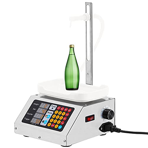 Moonshan Liquid Filling Machine Bottle Filler Machine Weight Filling Machine 460ml min Peristaltic Pump Digital Control for Liquid, Water, Juice, Essential Oil (3-100g (16 oz. min))