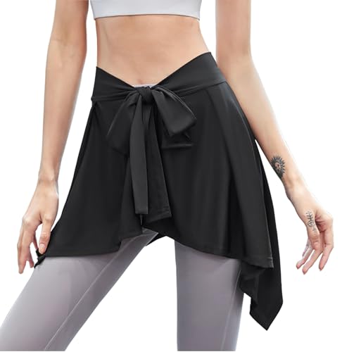 Women Yoga Ballet Wrap Skirt, Beach Cover Up Skirt, Athletic Skirt Sarong for Yoga Ballet Tennis Jogging