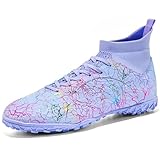 GODLARK Soccer Cleats Mens Womens Turf Soccer Shoes Indoor for Kids Youth Football Cleats Big Boys Small Spikes FG TF Football Boots Training Sneaker (068 Zi TF_40)
