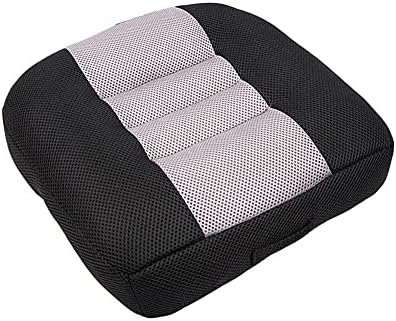 Car Booster Seat Cushion Heightening Height Boost Mat,Breathable Mesh Portable Car Seat Pad Fatigue Relief Suitable for Trucks,Cars,SUVs,Office Chairs,Wheelchairs(Black&Grey)