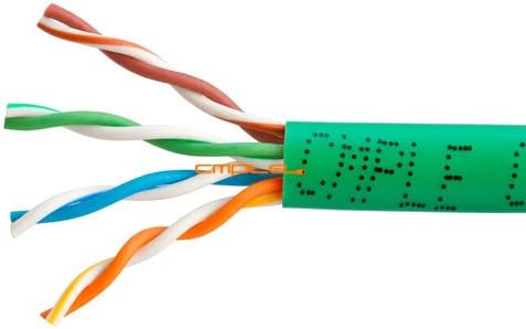 Cmple Plenum Cat5e Bulk 1000ft Ethernet Cable Green - CMP Copper Clad Aluminum (CCA)