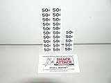 (25) SNACK VENDING MACHINE 50 / 55 CENTS PRICE LABELS / Free Ship!