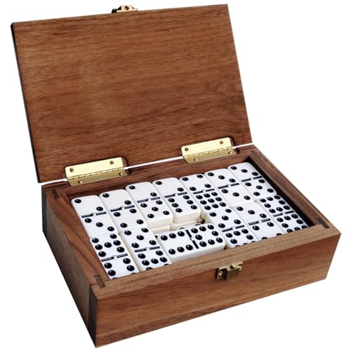 Set de Domino Doble 9 Alex Cramer en Estuche Nogal miniatura 3