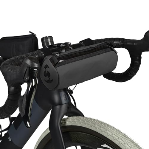 SpeedSleev Diego Small Handlebar Bag – Bike Bag for Road, Gravel & Commuter Cycling – Secure Velcro Mount – Ballistic Nylon – Black