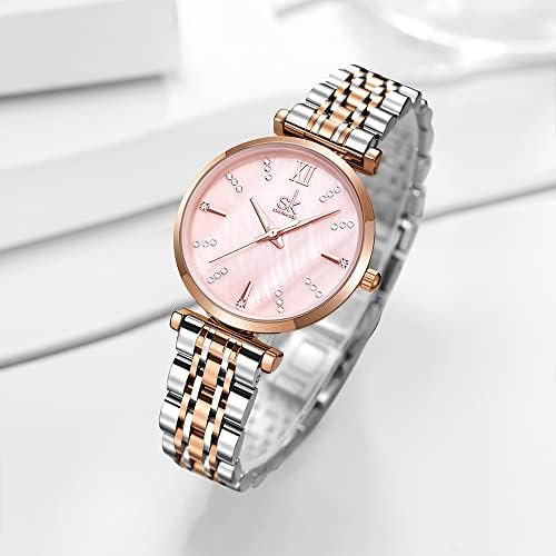 Montre Mreurio Quartz Homme - Or Rose Et Cuir Marron - Acier Inoxydable - Neuve