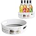 MOKARO Lazy Susan Turntable Kitchen Storage Organizer for Can or Seasonings - Multifunctional Spice Racks Fridge Organizers Rotating Cosmetic Organizer for Countertop - 2 Pack