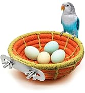Acsist Bird Nest for Cage,Parrot Breeding Nest,Handwoven Cotton Rope Parakeet Bed,Canary Nesting ...