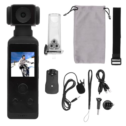 Video Vlog HD 5K30FPS, Cámara Deportiva con WiFi Incorporado y Pantalla Giratoria de 270° para Montar Al Aire Libre, hasta 30 M de Profundidad a Prueba de Agua con Cámara