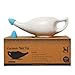 HealthGoodsIn - Porcelain Ceramic Neti Pot for Nasal Cleansing Matte Ivory | Natural Treatment for Sinus and Congestion | Ceramic Neti Pot with 10 Sachets of Neti Salt + Instructions Leaflet