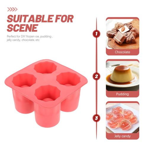 Molde de cubitos de hielo de silicona rojo SHINEOFI miniatura 7