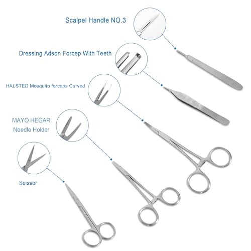 Spectabilis Suture Practice Kit with Needle Plus Tools for Medical Student Training Only (12 Mixed Thread) - Thumbnail 6